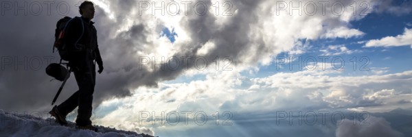 Mont Blanc mountain, White mountain. View from Aiguille du Midi Mount in France