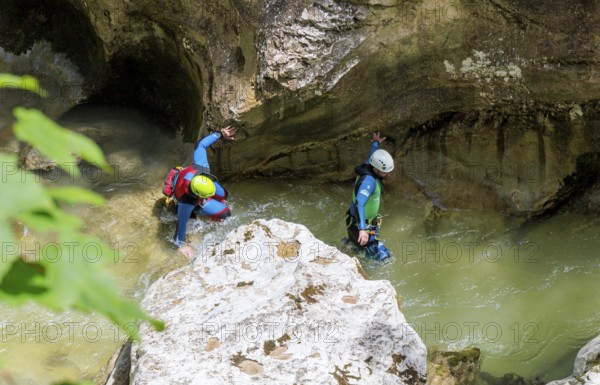 Kaiserklamm gorge, canyoning, Brandenberg, Tyrol, Austria, Europe