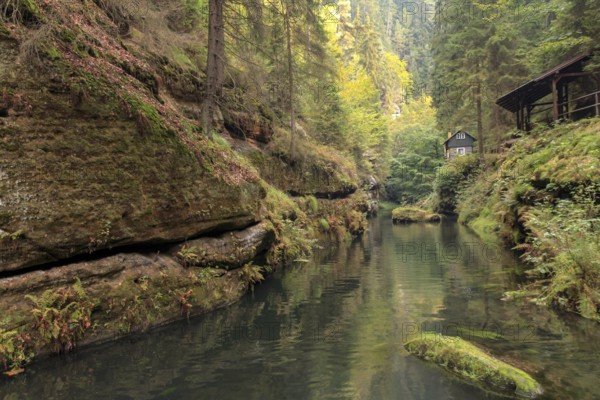 Edmundsklamm, Hrensko, (German: Herrnskretschen) Czech Republic, Bohemian Switzerland National Park