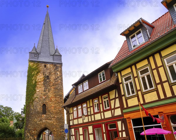 Wernigerode tower Westerntorturm in Harz Germany at Saxony