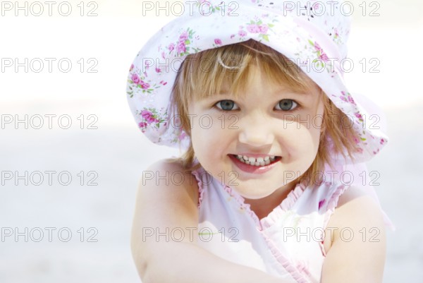 Little happy girl smiling closeup portrait