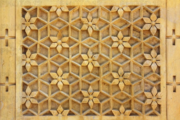 India ornate decoration background sandstone