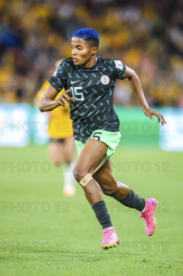 BRISBANE, AUSTRALIA, JULY 27: Rasheedat AJIBADE of Nigeria as Australia plays Nigeria at the FIFA Women's World Cup Australia New Zealand 2023 at Brisbane Stadium on July 27, 2023