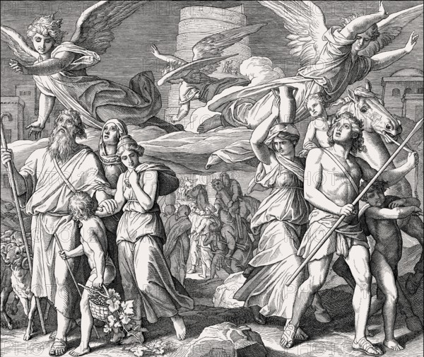 Tower of Babel, Old Testament, by Julius Schnorr von Carolsfeld, 1860