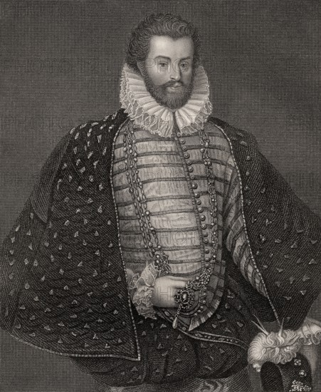 Sir Christopher Hatton, 1540-1591, an English politician, Lord Chancellor of England