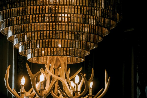 Luxurious chandelier interior. Shooting Location: Toronto