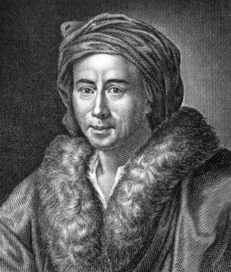 Johann Joachim Winckelmann (1717-1768) on engraving from 1859. German art historian and archaeologist. Engraved by unknown artist and published in Meyers Konversations-Lexikon, Germany, 1859, Europe
