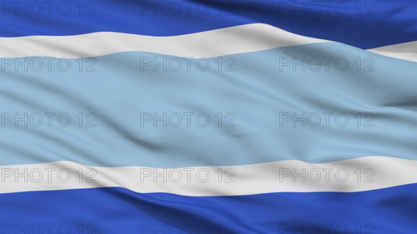 Marbella City Flag, Country Spain, Closeup View, 3D Rendering