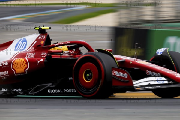 Lewis Hamilton of Great Britain drives the Scuderia Ferrari HP SF-25 during third practice in the 2025 Australian Grand Prix at Albert Park in Melbourne, Australia, Oceania