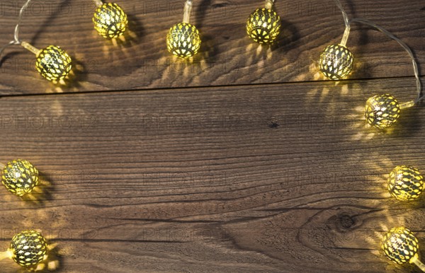 The photo shows a wooden background with free space for text messages