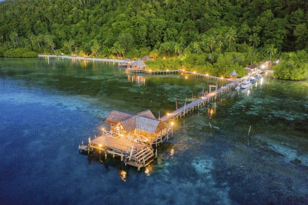 Jetty of the Raja Ampat Dive Lodge, Raja Ampat, West Papua, Indonesia, Asia