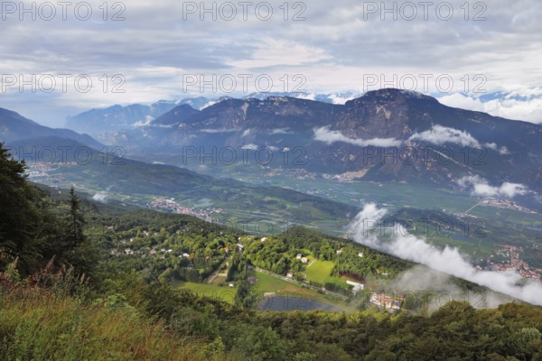 Wonderful valley in the mountains of northern Italy. The cloudy autumn day