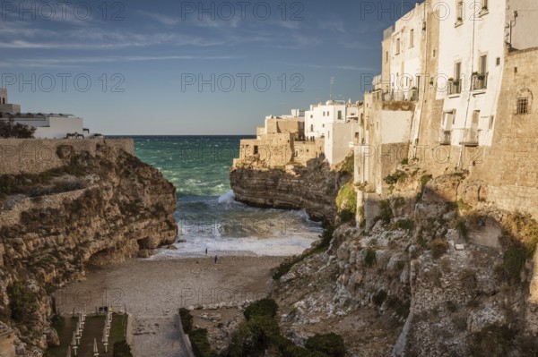 Scenic sight beach Cala San Giovanni in Polignano a Mare, Bari Province, Apulia (Puglia), southern Italy