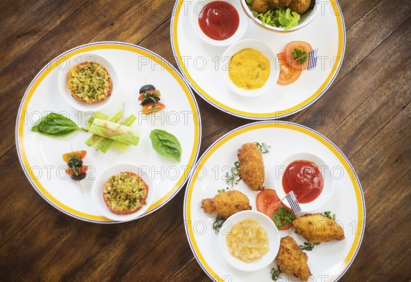 Mixed french brittany tapas snack starters selection