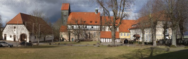 Katlenburg castle, St. Johannes church, Katlenburg-Lindau, district of Northeim, Lower Saxony, Germany, Europe
