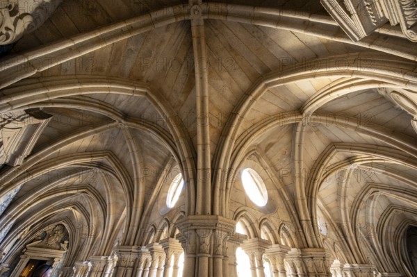 Porto, Portugal, February 8, 2023: Interior of Porto Cathedral Se do Porto, This Cathedral is located at the center of Porto, and is one of the citys oldest monuments. graphy, Europe