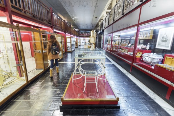 Asturias, Spain, November 19, 2018: Mining museum of Asturias, The complex includes the information on mining activity that developed in the coalfields of Asturias, Europe