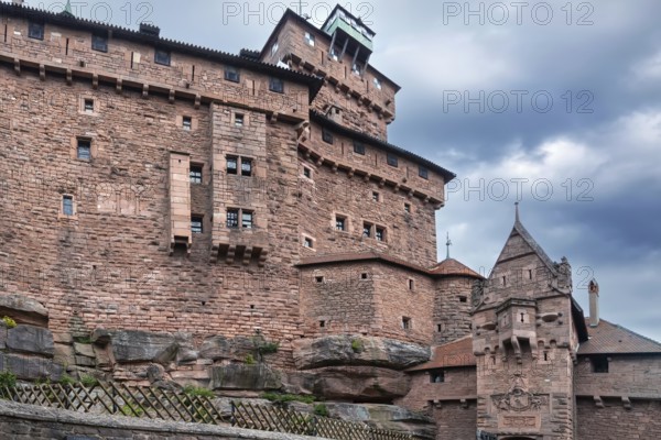 Medieval Haut-Koenigsbourg Castle located at Orschwiller, Alsace, France, Europe