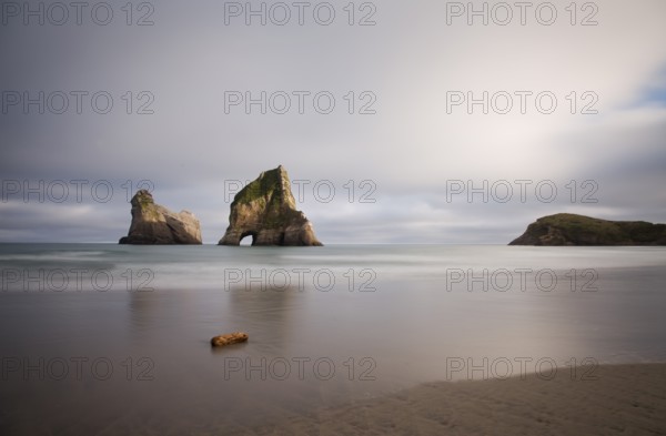 Farewell Spit New Zealand beach Rock haystacks