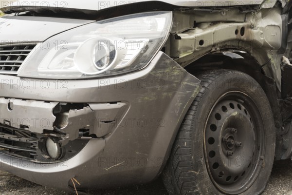 Car totalled after an accident