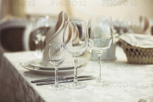 Restaurant serving on the table close up