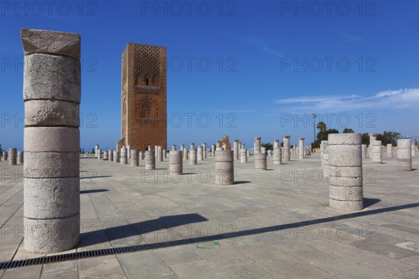 Hassan tower, Rabat, Morocco, Africa