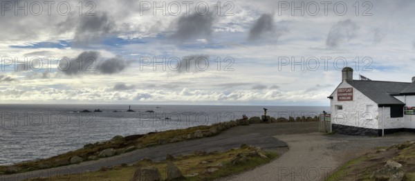 Land's End, United Kingdom, 3 September, 2022: the first and last refreshment house at Land's End in Cornwall, Europe