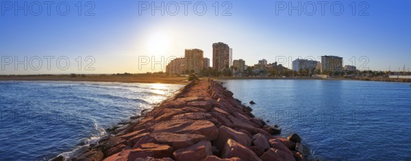 Pobla Puebla de Farnals beach and Massamagrell in Valencia of Spain