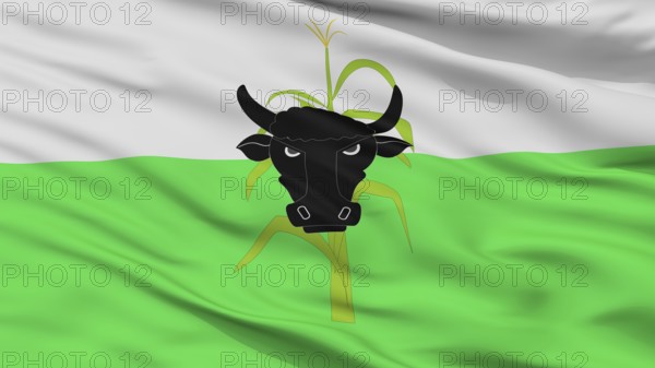Mahates City Flag, Country Colombia, Bolivar Department, Closeup View