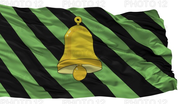 Buda Kasalova City Flag, Country Belarus, Isolated On White Background