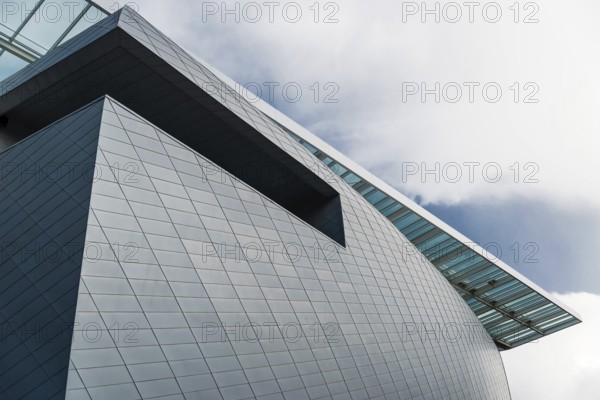 Abstract lines, shapes and colors of the Docks Shopping mall, Brussels, Belgium, November 2017, Europe
