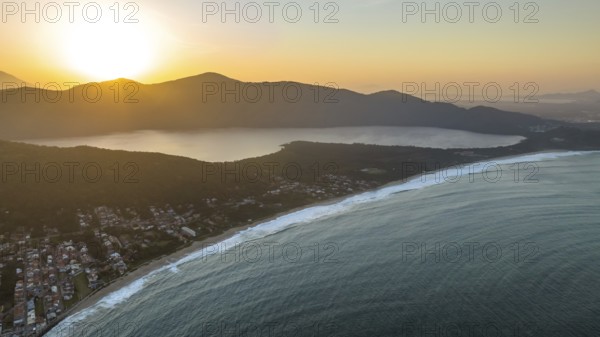 Florianopolis, Armação beach, aerial view. Santa Catarina, SC