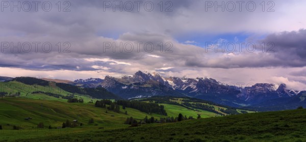 Sunrise in the Dolomites in South Tyrol, Italy, Europe