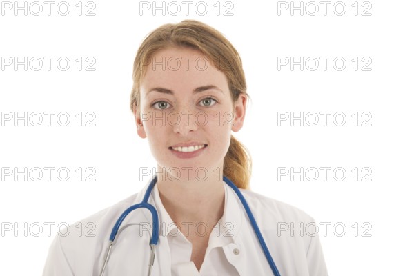 Portrait female doctor with stethoscope