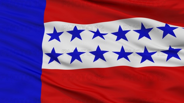 Tuamotu Islands City Flag, Country French Polynesia, Closeup View