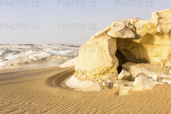 White Desert at Farafra in the Sahara of Egypt. Africa