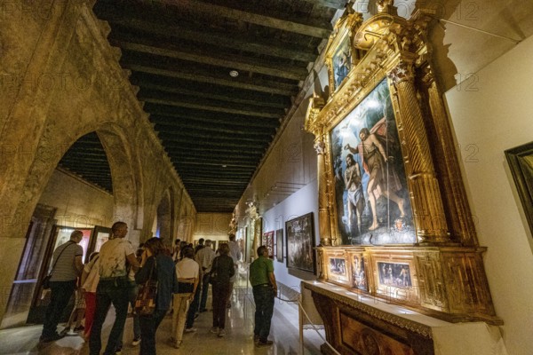 Museum in the cilla, 13th century area that served as a winery and warehouse, Monasterio de Santa María de San Salvador de Cañas, Cañas, La Rioja, Spain, Europe