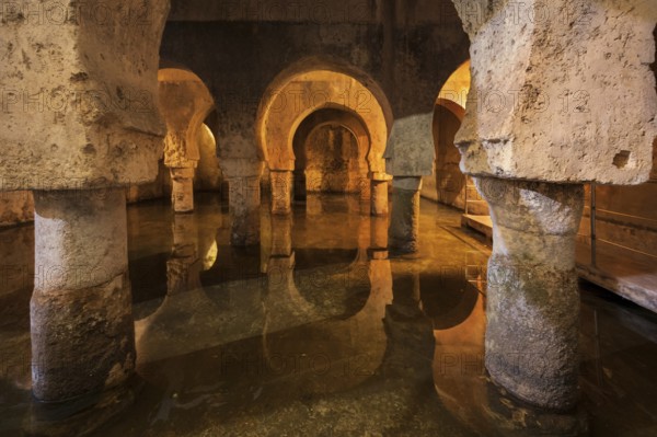 Caceres, Spain, March 4, 2022: Arab cistern in Caceres, Extremadura, built during the Medieval Muslims Rule in Spain. High quality photo, Europe