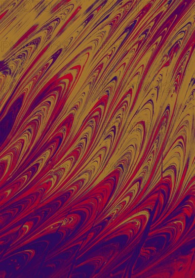 Traditional Ottoman Turkish marbling art patterns as abstract colorful background