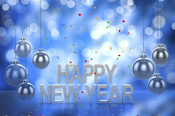 Happy new year, This is a computer generated and 3d rendered picture