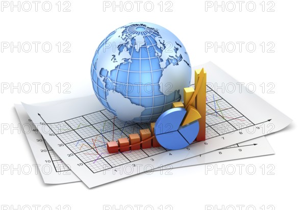 Business chart, This is a computer generated and 3d rendered image