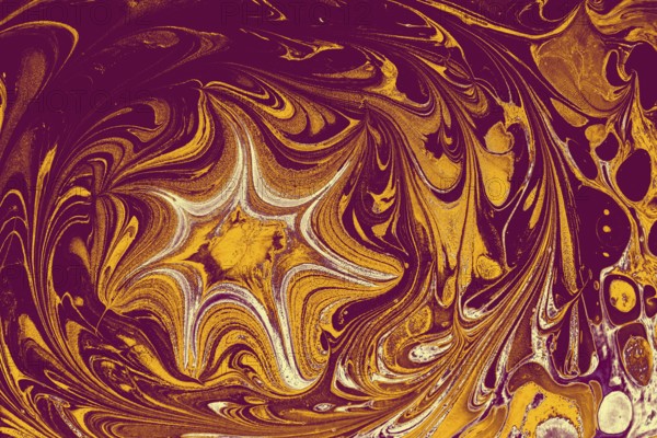 Ebru marble conch effect surface pattern design for print