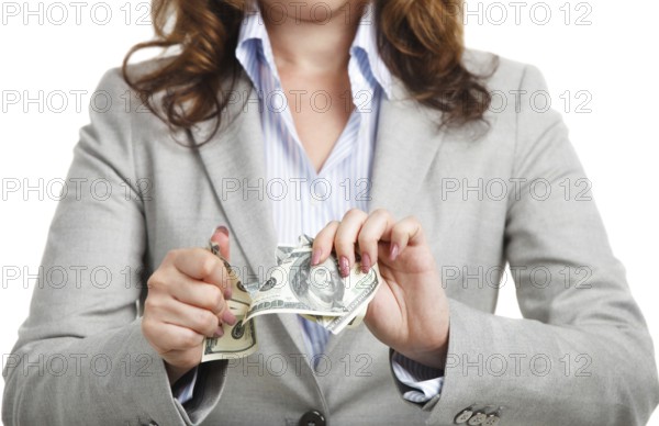 Financial crisis. Business concept with dollars
