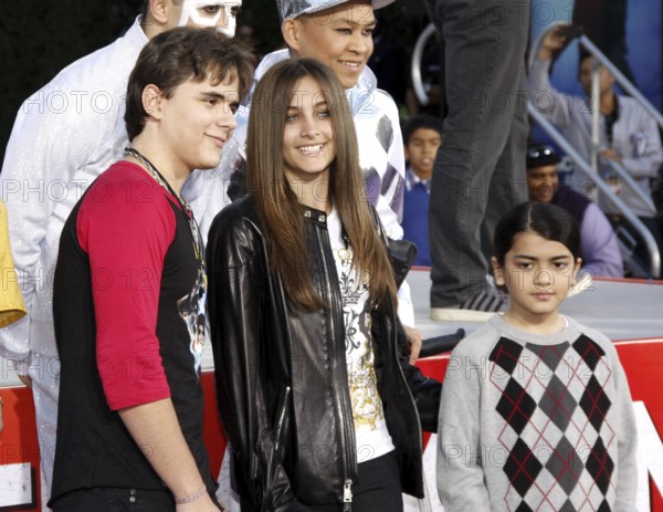 Prince Michael, Blanket and Paris Jackson at the Michael Jackson Hand And Footprint Ceremony held at the Grauman's Chinese Theatre in Los Angeles, USA on January 26, 2012