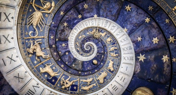 Abstract old conceptual background on mysticism, astrology, fantasy
