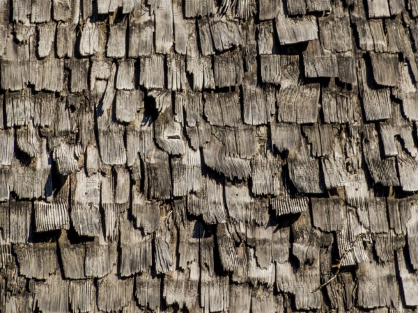 The roof of a very old house was covered with wooden shingles. Austria