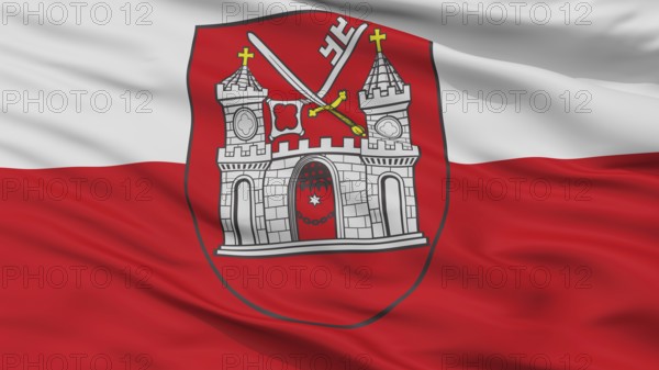 Tartu City Flag, Country Estonia, Closeup View