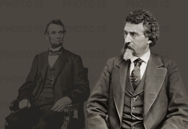 Mathew B. Brady, 1823-1896, American photographer, Brady portrait photo of Abraham Lincoln, 16th president of the USA, digitally altered