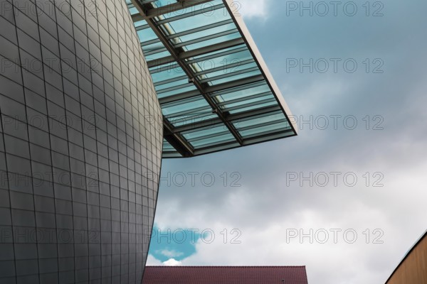 Abstract lines, shapes and colors of the Docks Shopping mall, Brussels, Belgium, November 2017, Europe
