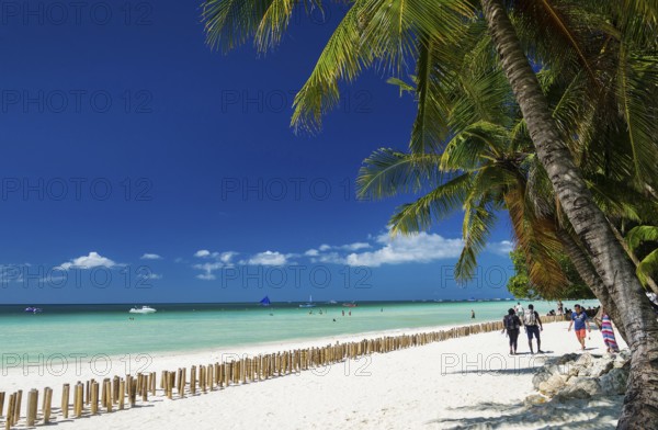 Station 2 main beach area of tropical paradise boracay island philippines
